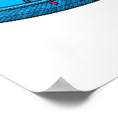 Poster Basket de peinture à goutte bleue (Coin)