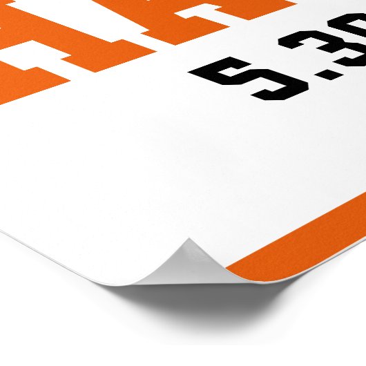 Poster Basket orange Boy 5E fête d'anniversaire (Coin)