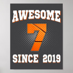 Poster Basketball 7e 2019 7 Années Anciennes Depuis Amusa