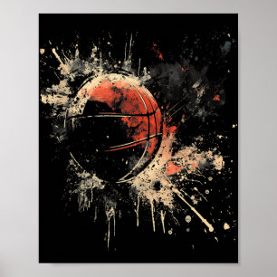 Poster Basketball Armoire Basketball Lover Aquarelle Dra