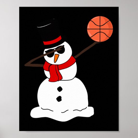 Poster Basketball Basketball Snowman Light Basketto de No (Devant)
