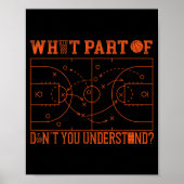 Poster Basketball Bball What Part Of Don't You Understand (Devant)