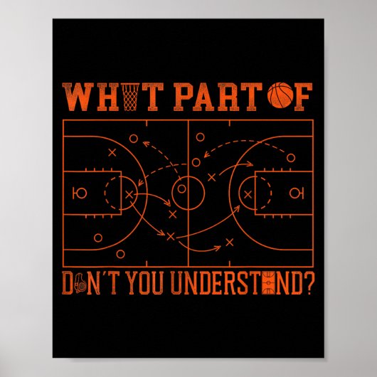 Poster Basketball Bball What Part Of Don't You Understand (Devant)
