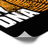 Poster Basketball C'est dans mon ADN empreintes digitales (Coin)
