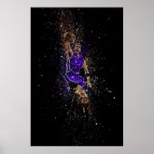 Poster Basketball dunk glitter (Devant)