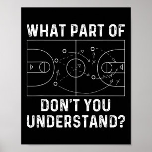 Poster Basketball entraîneur s'amuser quelle partie de Do