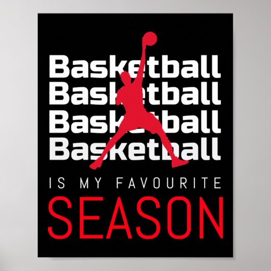 Poster Basketball Est Ma Saison Favorite Dunk (Devant)