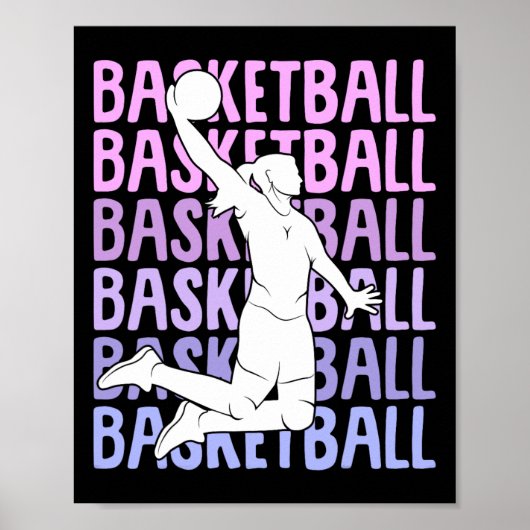 Poster Basketball Fille Enfants (Devant)