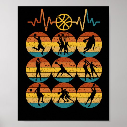 Poster Basketball Heart Beat (Devant)