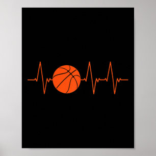 Poster Basketball Heartbeat Ball