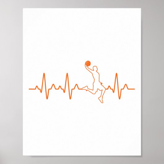 Poster Basketball Heartbeat Player Ball Coach Don Pour M (Devant)