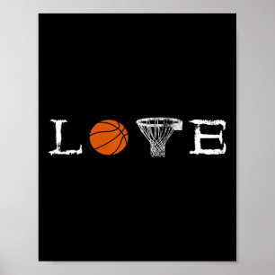 Poster Basketball Love Baller Basket Jouer Basketball S