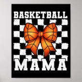 Poster Basketball Mama Coquette Bow Game Day Funny Srts L (Devant)