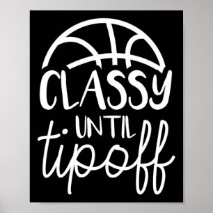 Poster Basketball Maman Classé Jusqu'À Tipoff Basketball 