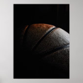Poster Basketball noir texturé minimaliste photo (Devant)