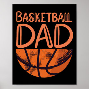 Poster Basketball Papa - Basketball Lecteur Vintage Baske