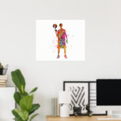 Poster Basketball player (Bureau à domicile)