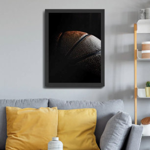 Poster Basketball Texturé Minimaliste Sombre