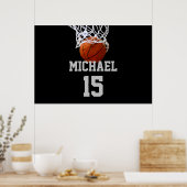 Poster Basketball Votre Nom (Cuisine)