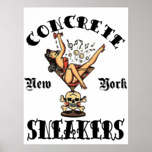 POSTER BASKETS EN BÉTON "LOGO TATTOO"