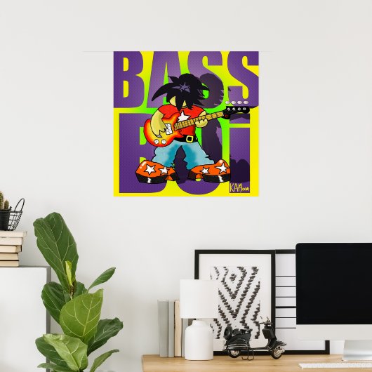 Poster "Bass Boi" - par Kev Moore (Bureau à domicile)