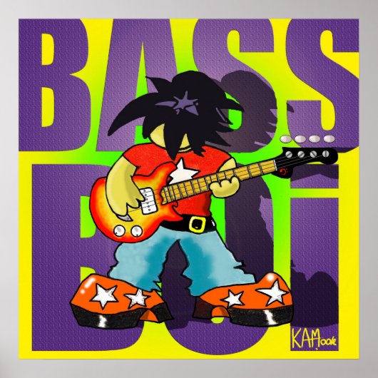 Poster "Bass Boi" - par Kev Moore (Devant)