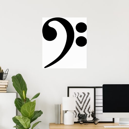 Poster Bass clef (Bureau à domicile)