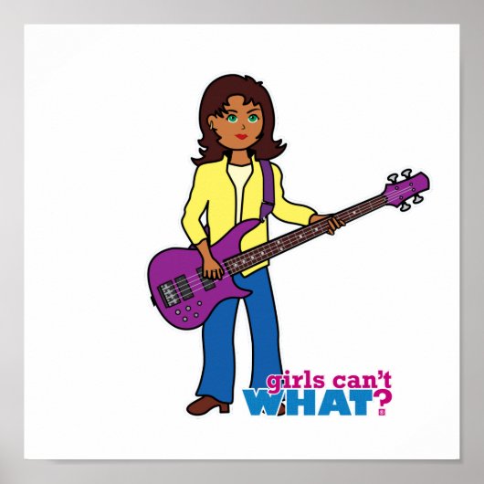 Poster Bass Guitar Girl (Devant)