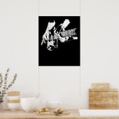 Poster Bass Guitar Player Vintage Cadeau pour Bhelp (Cuisine)