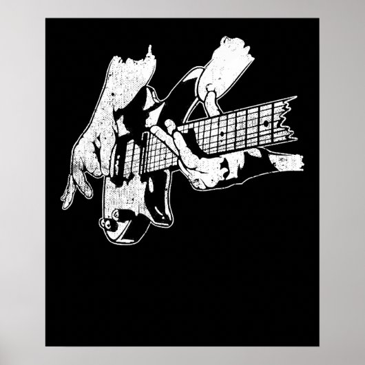 Poster Bass Guitar Player Vintage Cadeau pour Bhelp (Devant)