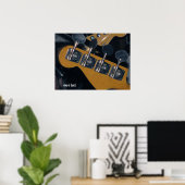 Poster bass guitare tuning pegs (Bureau à domicile)