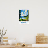 Poster Bass Lake California Travel Print (Cuisine)