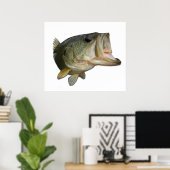 Poster Basse à grande bouche (Bureau à domicile)