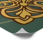 Poster Basse Basse Écarté Poisson Rocheuse Et Fleurs Jaun (Coin)