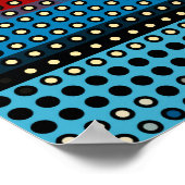 Poster Basse bâtisse en poly pixel, motif géométrique. (Coin)