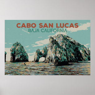 Poster Basse Californie Cabo San Lucas, Mexique Carte pos