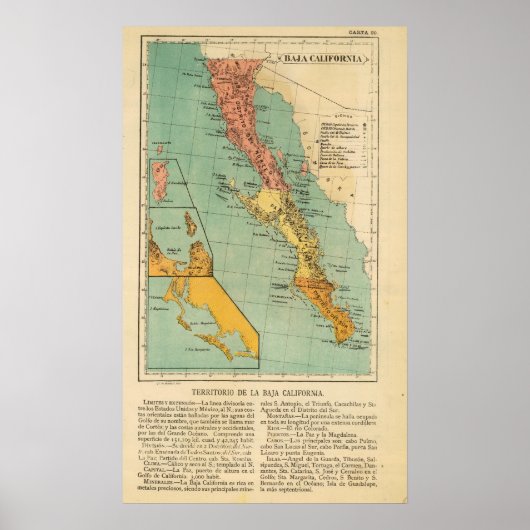 Poster Basse Californie, Mexique (Devant)