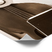 Poster Basse et Casquette attendant le musicien (Coin)