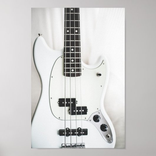 Poster Basse Guitare - Noir & Blanc (Devant)