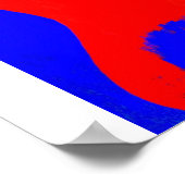 Poster Basse Guitare Peinture Abstraite Couleurs vives (Coin)