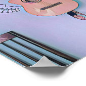 Poster Basse guitariste cadeau (Coin)