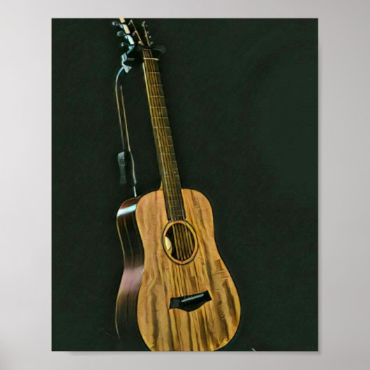 Poster Basse guitariste cadeau (Devant)