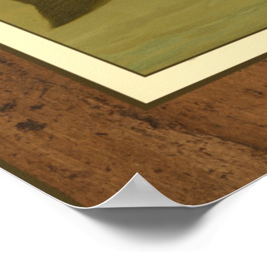 Poster Basse noire sur un Arrière - plan vert (Coin)