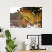 Poster Basse Smallmouth (Bureau à domicile)