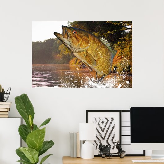 Poster Basse Smallmouth (Bureau à domicile)
