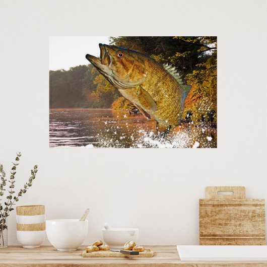 Poster Basse Smallmouth (Cuisine)