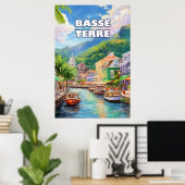Poster Basse-Terre, setting of waves (Bureau à domicile)