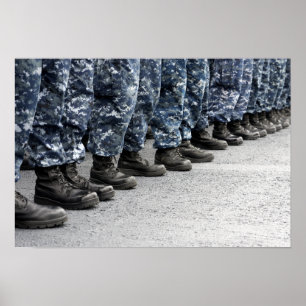 Poster Basse vue de section des marins