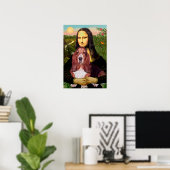 Poster Basset 1 - Mona Lisa (Bureau à domicile)