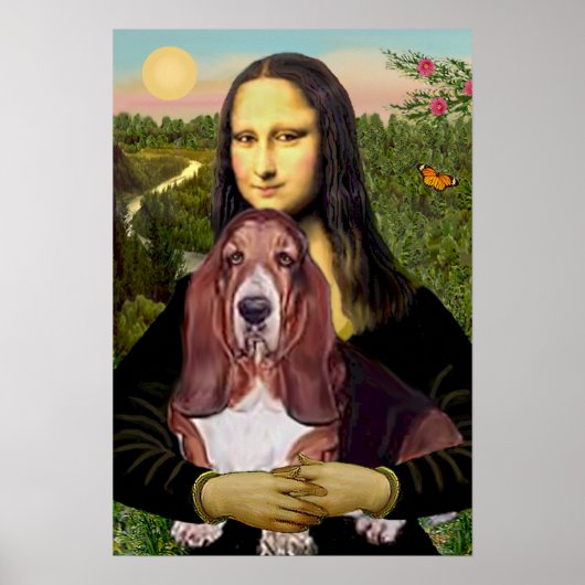 Poster Basset 1 - Mona Lisa (Devant)